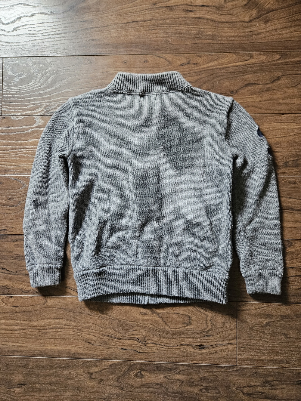 Polo Ralph Lauren Kids Full Zip Knit Sweater Jacket Big Pony Grey Youth Size 6 - Picture 6 of 6